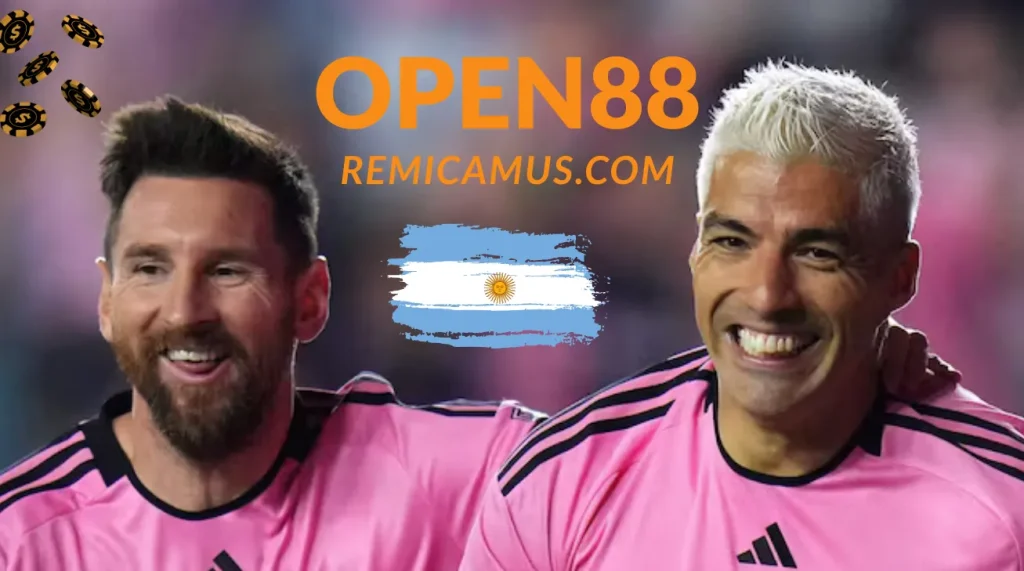 Thương hiệu nhà cái Open88 uy tín an toàn – bảo mật với các đại sứ thương hiệu Lionel Messi và Luis Suárez.
